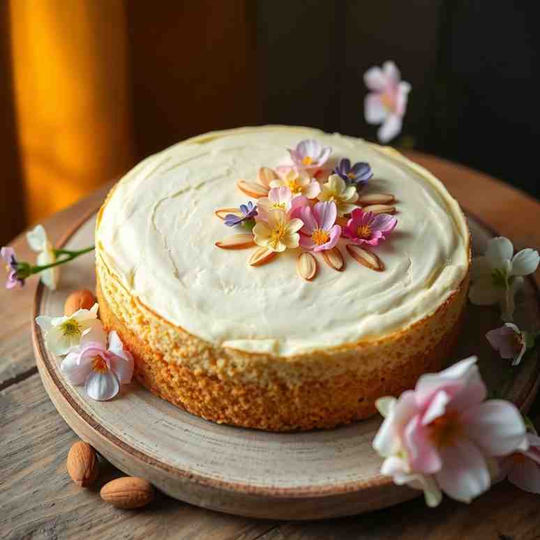 Almond Cake Recipe Floral Semolina Dessert
